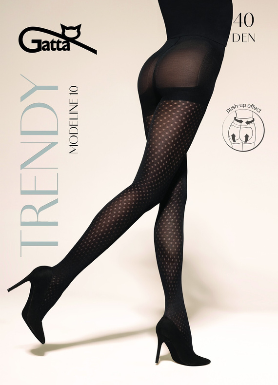 Колготки Gatta Trendy Modeline wz.10 40 den – пуш-ап, моделюючі, з візерунком
