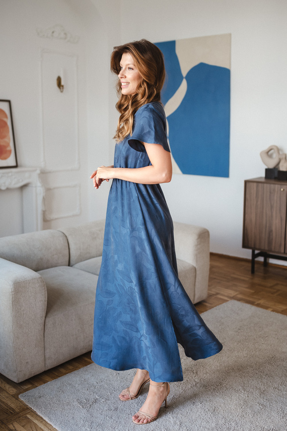 Сукня для вагітних і годування Milk & Love Lovely Dress Long темно-синя