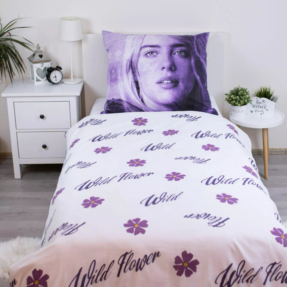 Постіль Billie Eilish 140x200 бавовняна Jerry Fabrics із блискавкою