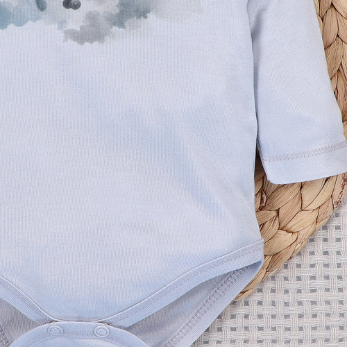 NINI ABN-5746/JSZ боді для немовлят 100% бамбук Baby Bear Pilot з кнопками
