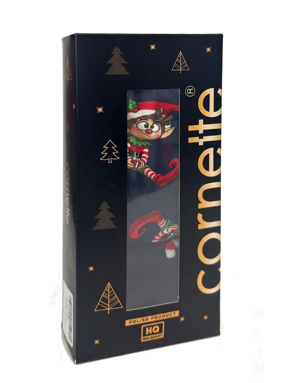Cornette Gift 914/07 чоловічий святковий комплект: боксерки та шкарпетки, темно-синій