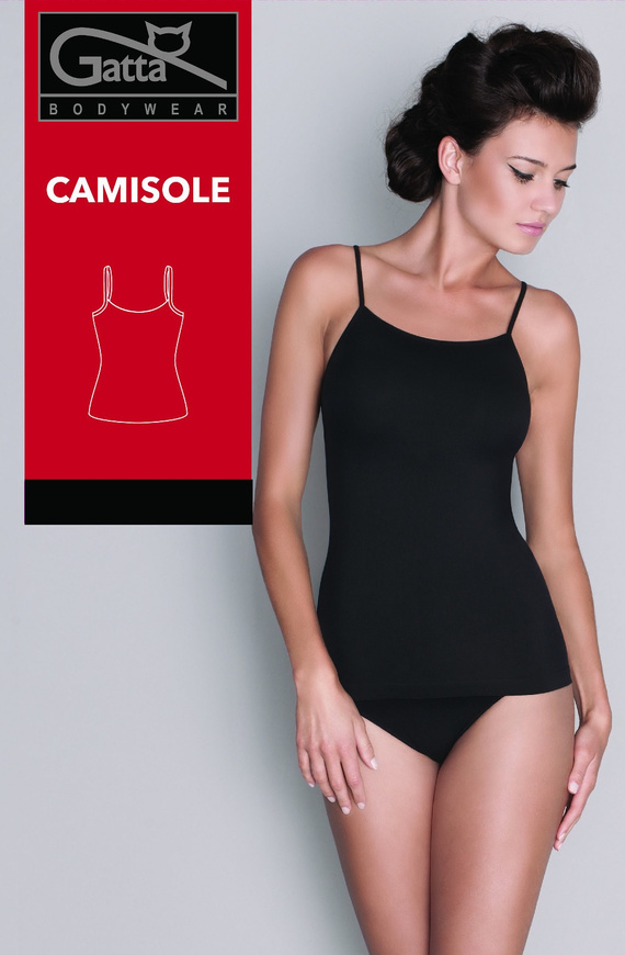 Gatta Camisole 42K 610 жіноча безшовна майка на тонких бретелях dark choco