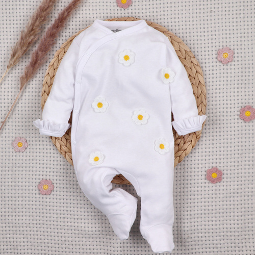 NINI LITTLE FLOWERS комбінезон для немовлят 100% органічна бавовна з вишивкою ABN-5758/BIA