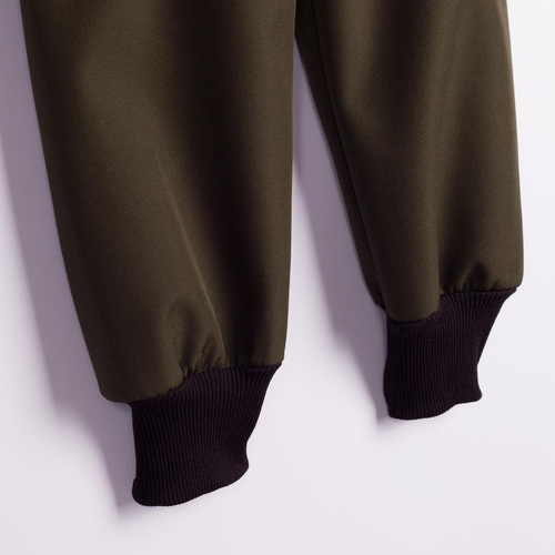 Nicol Штани 229052 дитячі softshell з флісом, високий пояс, манжети – хакі