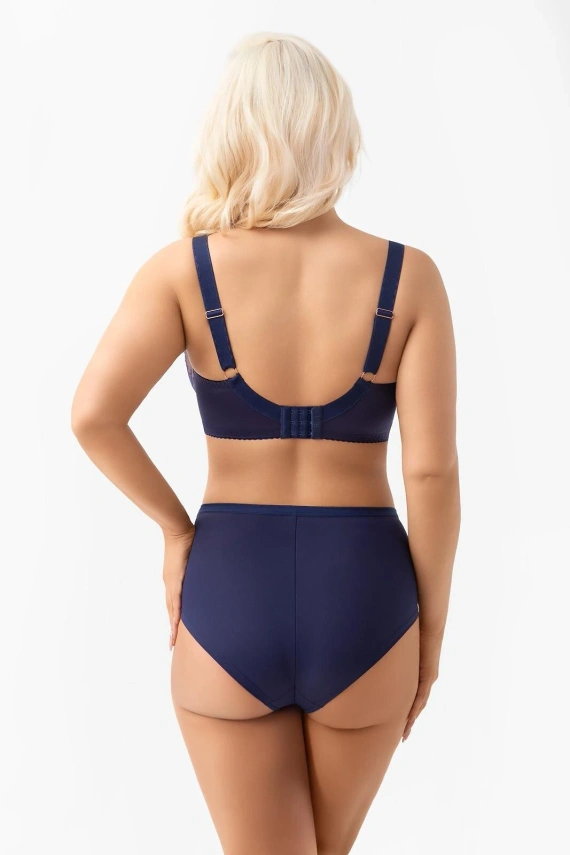 Gorsenia F024 Desire жіночі трусики синього кольору з мереживом і мікрофіброю