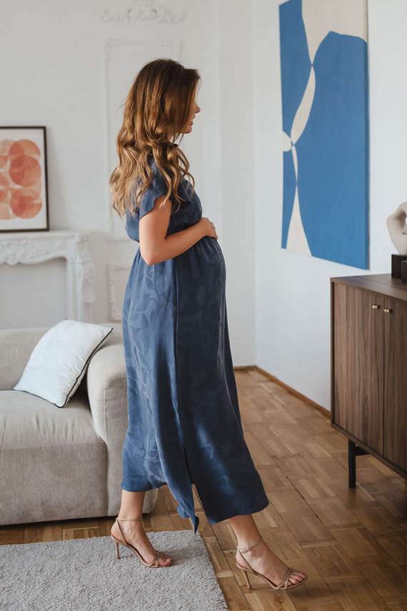 Сукня для вагітних і годування Milk & Love Lovely Dress Long темно-синя