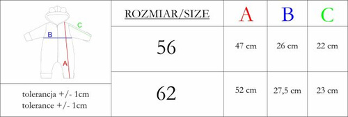 228269 Nicol FARMA Комбінезон для немовлят з капюшоном, сірий, бавовна, малюнок ведмедик