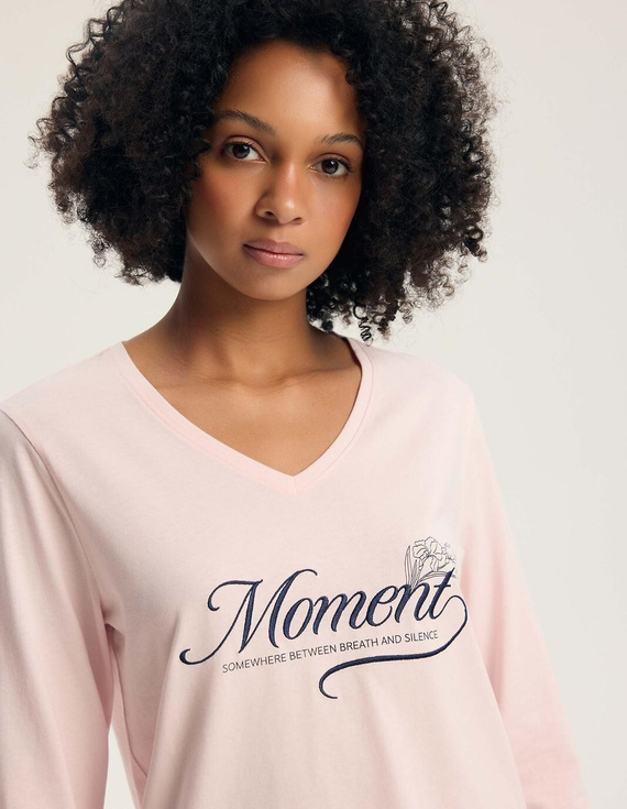 Henderson 46114 Gianna Рожева жіноча піжама 100% бавовна з довгим рукавом