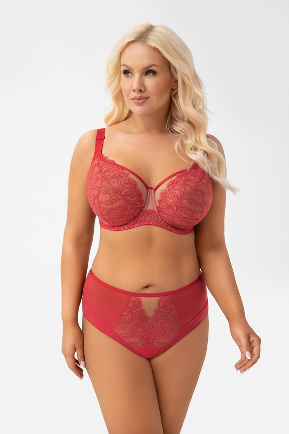 Бюстгальтер soft Gorsenia G 008 Flavia, бордовий, м'які чашки, для пишних грудей