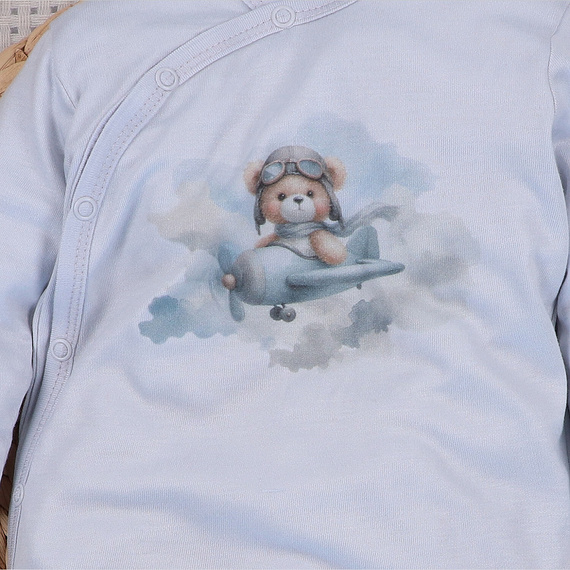 NINI BABY BEAR PILOT комбінезон для немовлят 100% бамбук польський ABN-5749