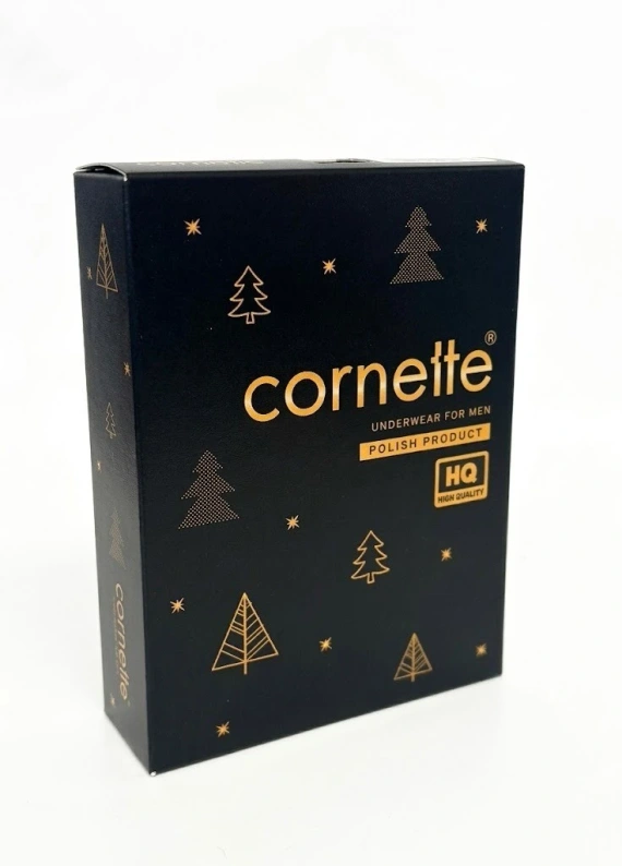 007/87 Friends 2 Чоловічі боксерки Cornette Christmas з бавовни, приталені, святковий візерунок