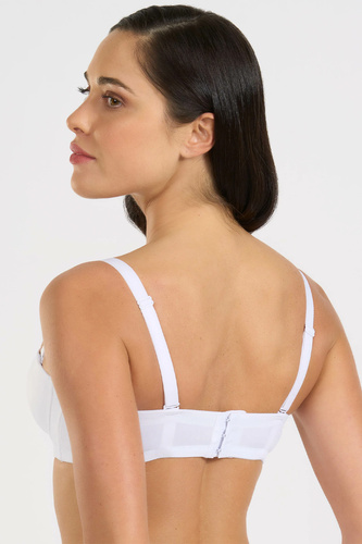 391 Білизняний бюстгальтер Bandeau Bianco Selene, ущільнений, з відстібаючими бретелями