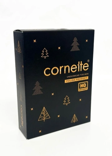 007/86 Friend Чоловічі боксерки Cornette Christmas з бавовни, приталені, святковий візерунок
