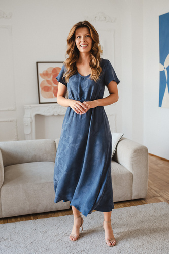 Сукня для вагітних і годування Milk & Love Lovely Dress Long темно-синя