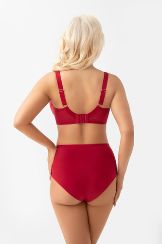 Gorsenia G024 Desire бюстгальтер soft червоний для великого бюста з кісточками