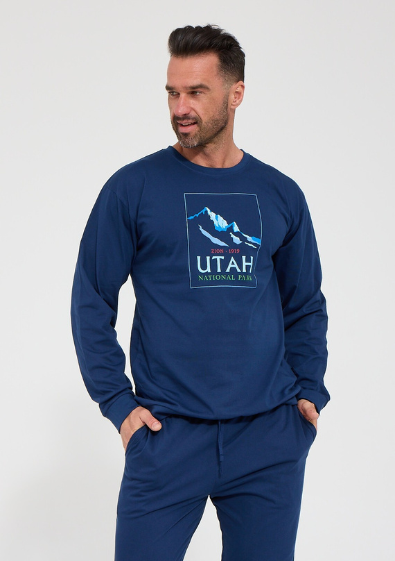 Піжама чоловіча Cornette 322/332 Utah 100% бавовна, довгий рукав, штани