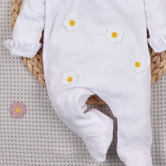 NINI LITTLE FLOWERS комбінезон для немовлят 100% органічна бавовна з вишивкою ABN-5758/BIA
