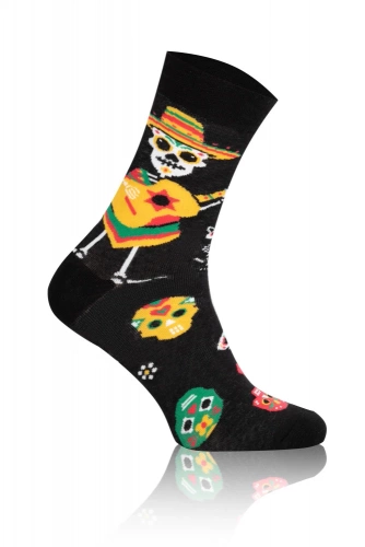 Шкарпетки асиметричні S134D Muerto Italian Fashion, чорний 