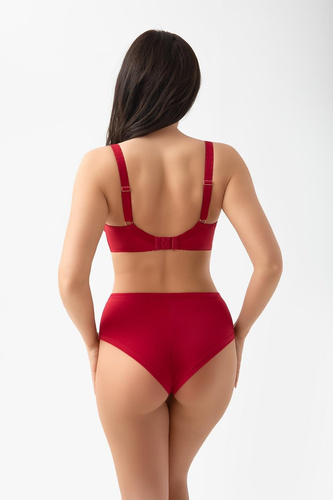 Gorsenia B024 Desire бразиліани червоні з мереживом і мікрофіброю