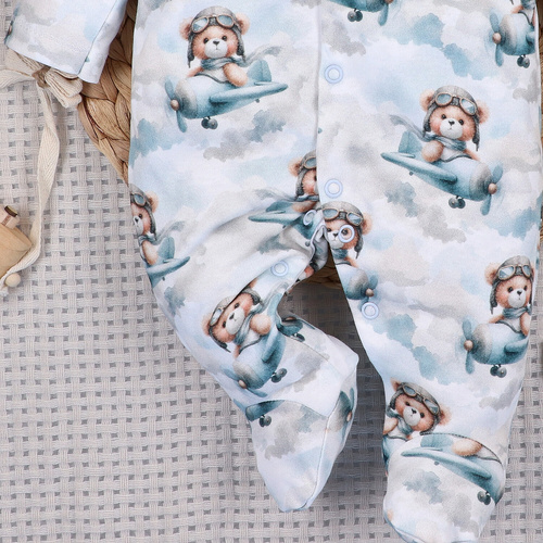 NINI BABY BEAR PILOT комбінезон для немовлят з органічної бавовни ABN-5747/PIL