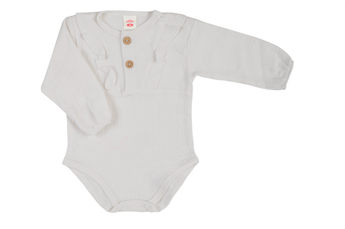 03235GDRE Боді DR Girl Just Muslin Ecru Makoma Муслінове боді для немовлят