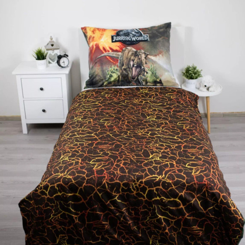 Постільна білизна 140x200 Dinozaury Park Jurajski Вулкан 70x90 Jerry Fabrics