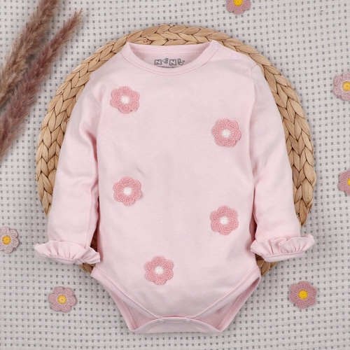 NINI LITTLE FLOWERS боді для немовлят з органічної бавовни з вишивкою квітів ABN-5762/JRO