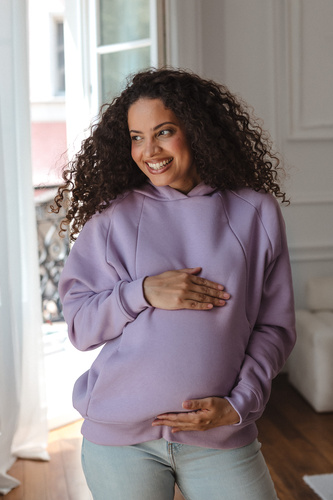 Світшот для вагітних і годування Milk&love Motherhood oversize quiet violet