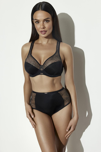 Бюстгальтер Soft Ava 2301 Comfort чорний міцна підтримка великий бюст
